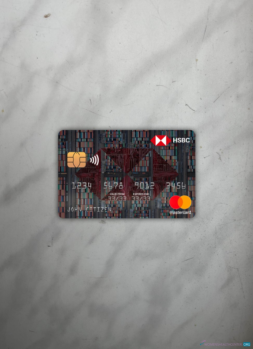 Download Hong Kong HSBC bank mastercard photolook front Photoshop template